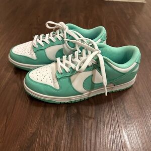 Nike Dunk Low Green and White Sneakers